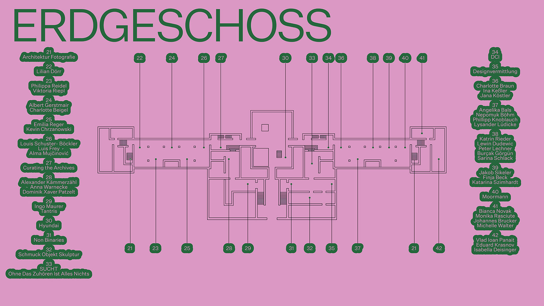 Raumplan Erdgeschoss