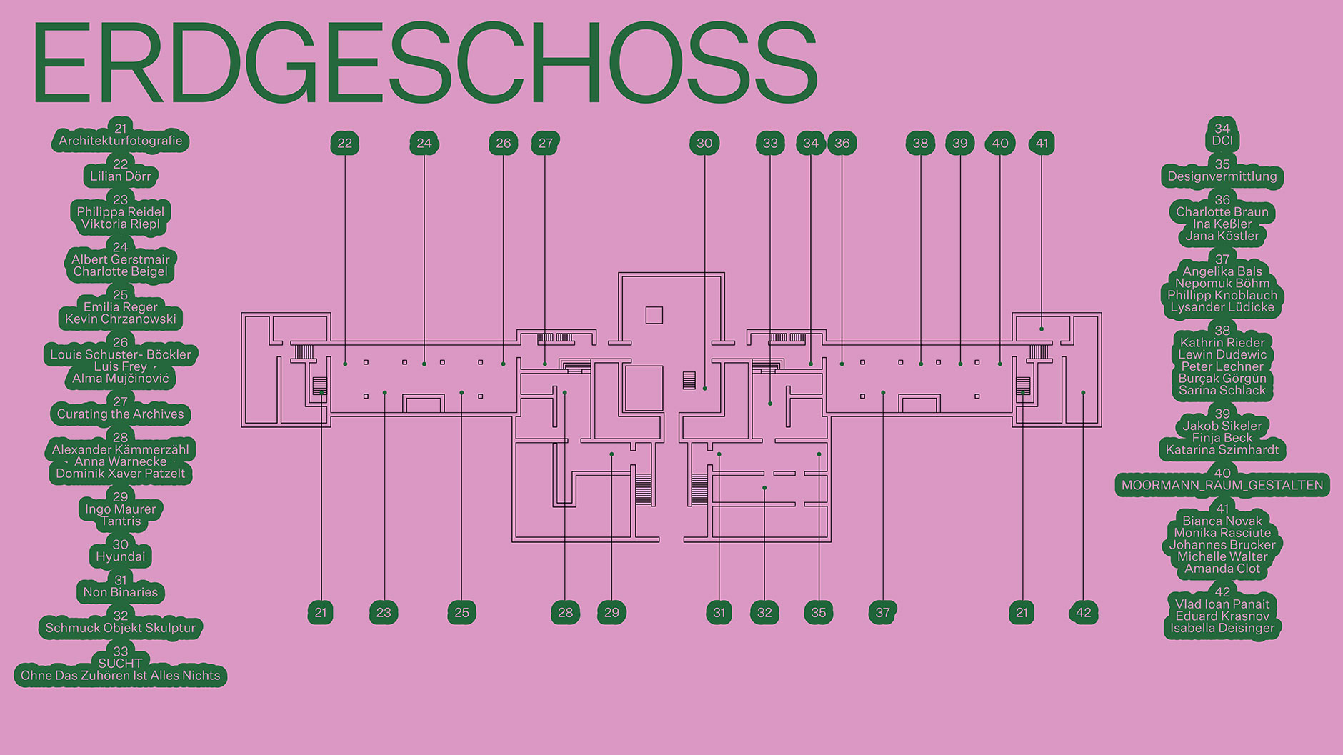 Raumplan Erdgeschoss